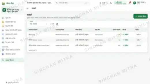 Licences and reminders: Sinchan Mitra screenshot (sample data)